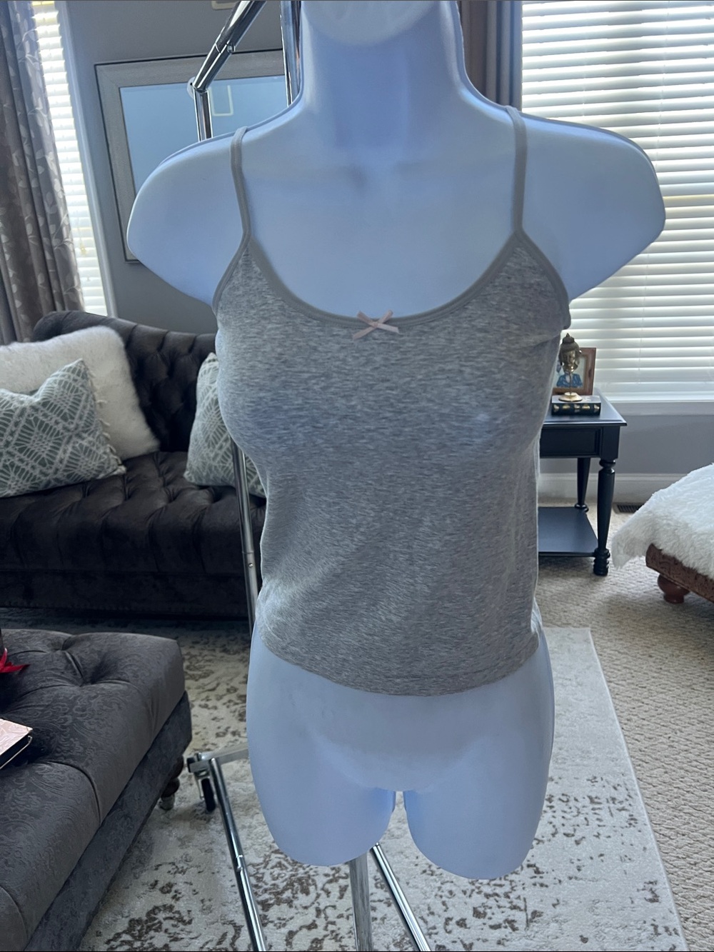 Skims  cotton jersey  Cami with Pink Bow Accent